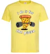 Чоловіча футболка I do it for pizza Лимонний фото