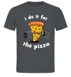 Чоловіча футболка I do it for pizza Графіт фото