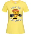 Женская футболка I do it for pizza Лимонный фото