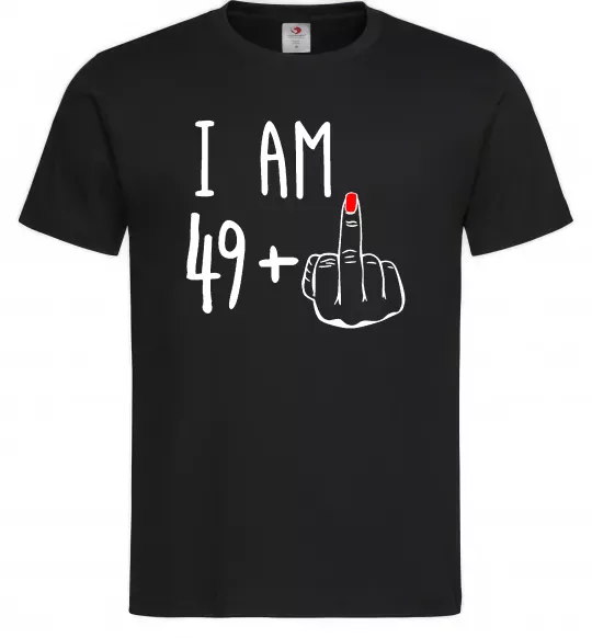 Мужская футболка I am 49+1 Черный фото