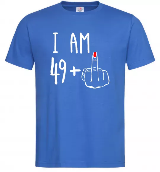 Мужская футболка I am 49+1 Ярко-синий фото
