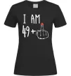 Жіноча футболка I am 49+1 Чорний фото