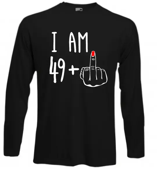 Лонгслив I am 49+1 Черный фото