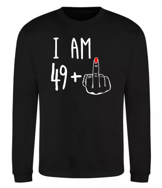 Свитшот I am 49+1 Черный фото