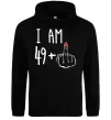 Жіноча толстовка (худі) I am 49+1 Чорний фото