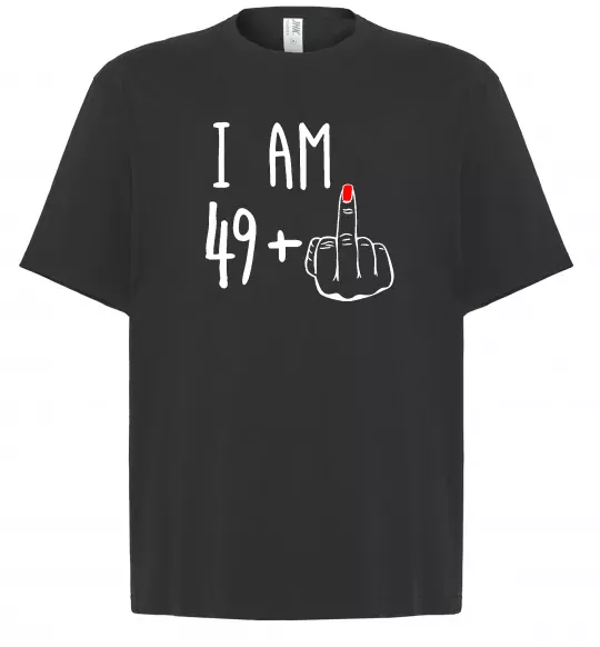 Футболка Оверсайз I am 49+1 Чорний фото
