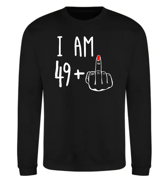 Свитшот I am 49+1 Черный фото