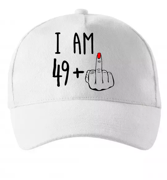 Кепка I am 49+1 Білий фото