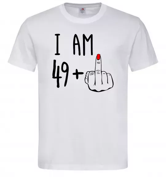 Мужская футболка I am 49+1 Белый фото