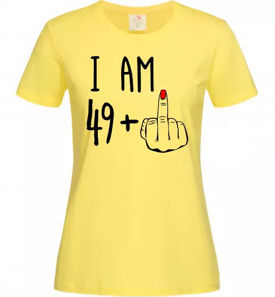 Жіноча футболка I am 49+1 Лимонний фото