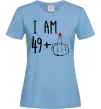 Жіноча футболка I am 49+1 Блакитний фото