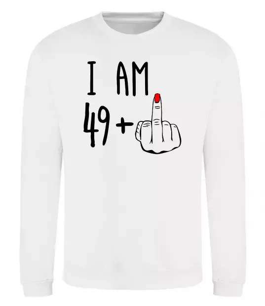Свитшот I am 49+1 Белый фото