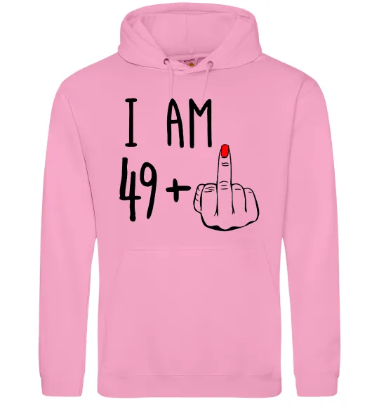 Мужская толстовка (худи) I am 49+1 Розовый фото