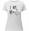 Жіноча преміум футболка I am 49+1 Білий фото