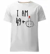 Чоловіча преміум футболка I am 49+1 Білий фото
