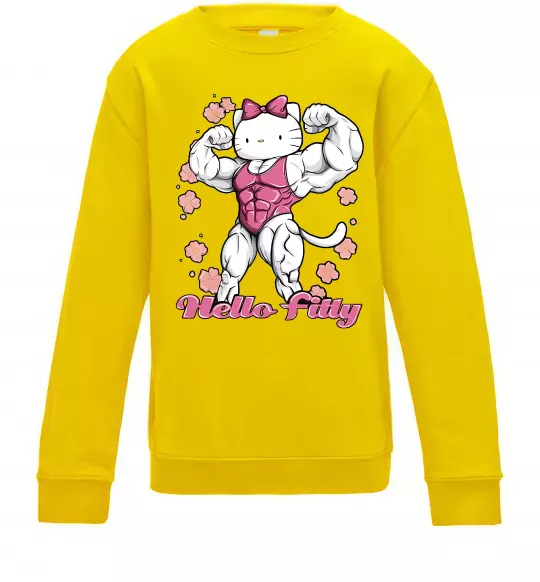 Дитячий світшот Hello Fitty Сонячно жовтий фото