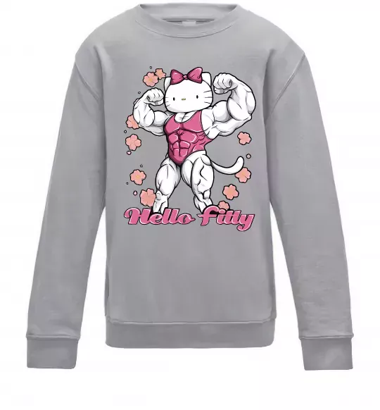 Дитячий світшот Hello Fitty Сірий меланж фото