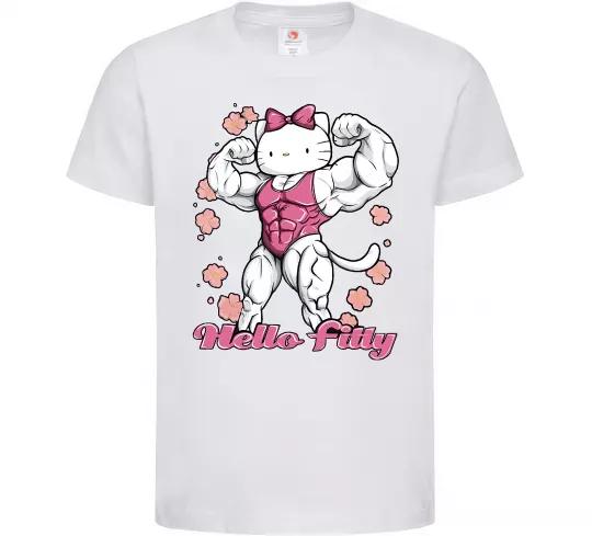 Дитяча футболка Hello Fitty Білий фото