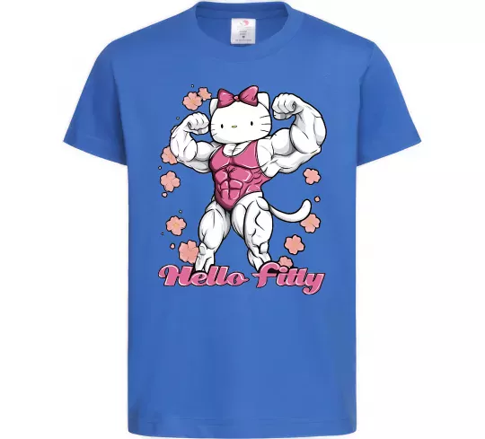 Дитяча футболка Hello Fitty Яскраво-синій фото