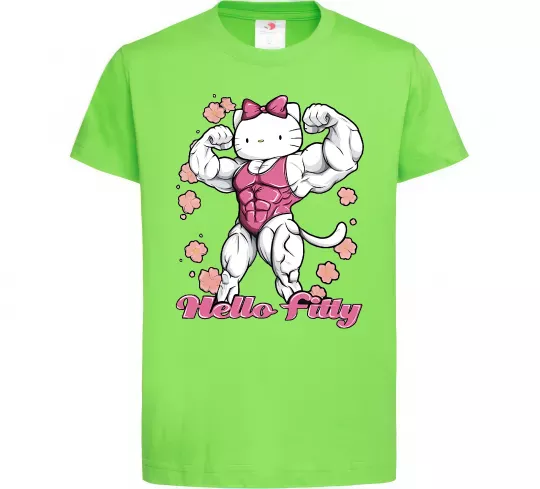 Дитяча футболка Hello Fitty Лаймовий фото