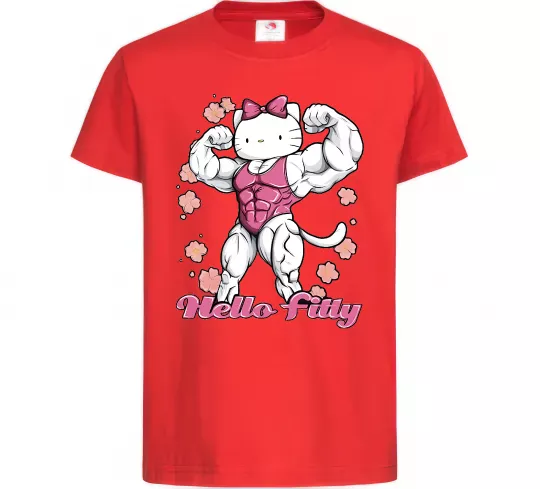 Дитяча футболка Hello Fitty Червоний фото