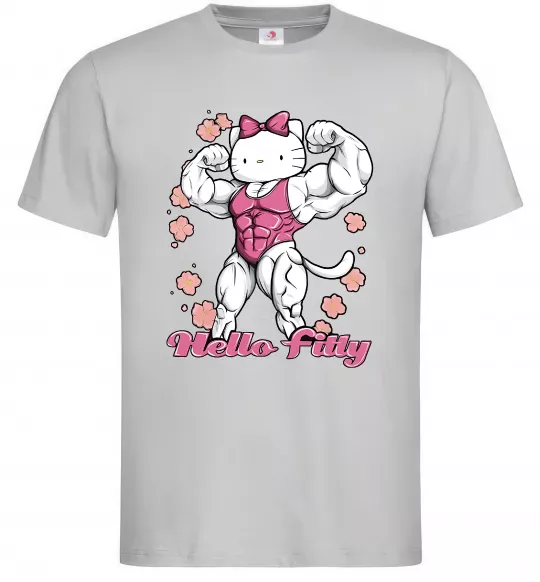 Чоловіча футболка Hello Fitty Сірий фото