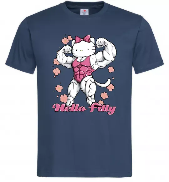 Чоловіча футболка Hello Fitty Темно-синій фото