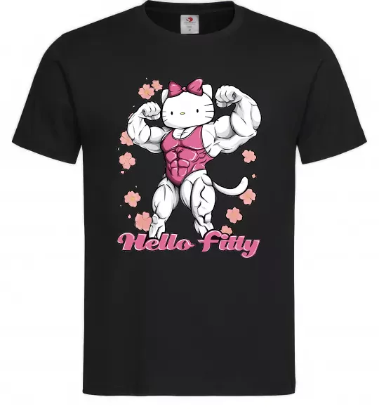 Чоловіча футболка Hello Fitty Чорний фото
