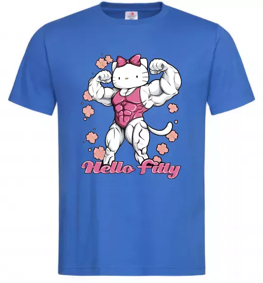 Чоловіча футболка Hello Fitty Яскраво-синій фото