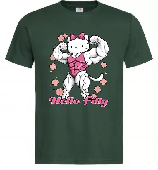 Чоловіча футболка Hello Fitty Темно-зелений фото