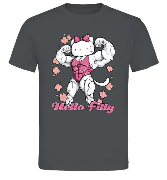 Чоловіча футболка Hello Fitty Графіт фото