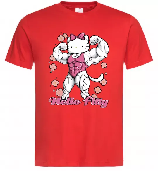 Чоловіча футболка Hello Fitty Червоний фото