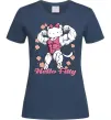 Жіноча футболка Hello Fitty Темно-синій фото