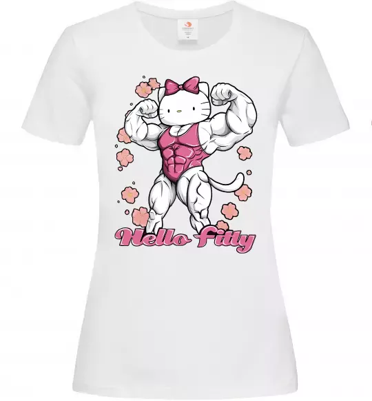 Жіноча футболка Hello Fitty Білий фото