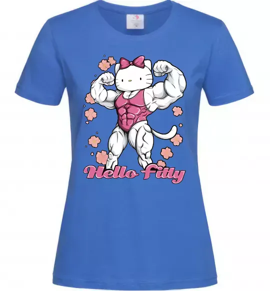Жіноча футболка Hello Fitty Яскраво-синій фото