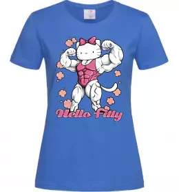 Жіноча футболка Hello Fitty Яскраво-синій фото