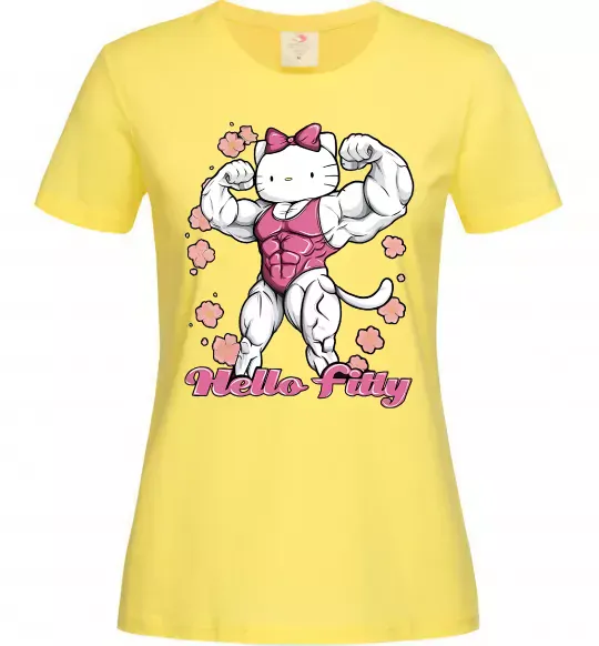 Жіноча футболка Hello Fitty Лимонний фото