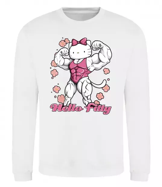 Світшот Hello Fitty Білий фото