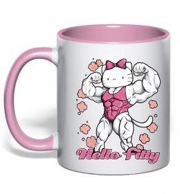 Чашка с цветной ручкой Hello Fitty