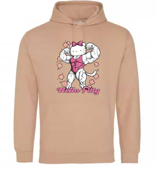 Жіноча толстовка (худі) Hello Fitty Пісочний фото