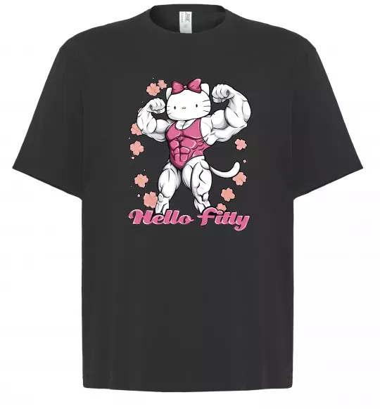 Футболка Оверсайз Hello Fitty Чорний фото