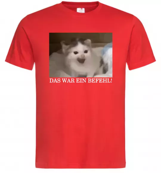 Чоловіча футболка Das war ein Befehl Червоний фото