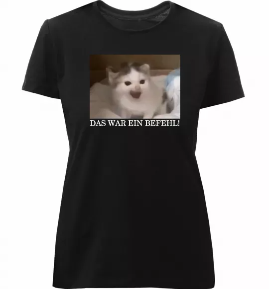 Жіноча преміум футболка Das war ein Befehl Чорний фото