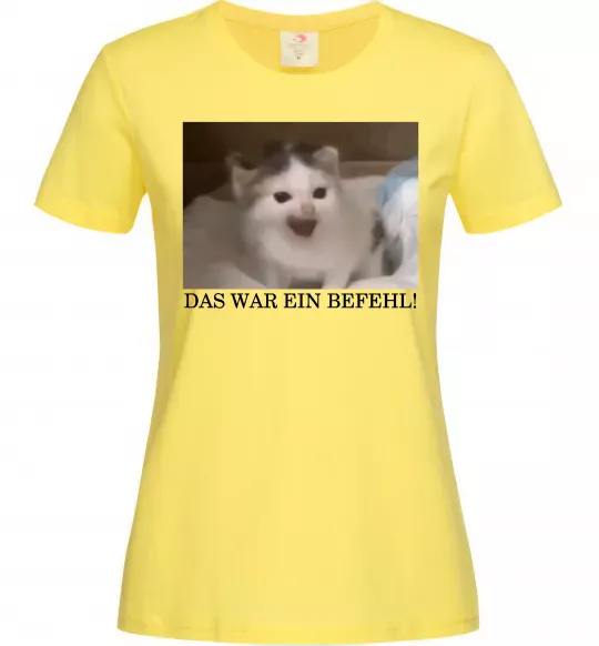 Жіноча футболка Das war ein Befehl Лимонний фото