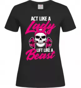 Жіноча футболка Lady Beast Чорний фото