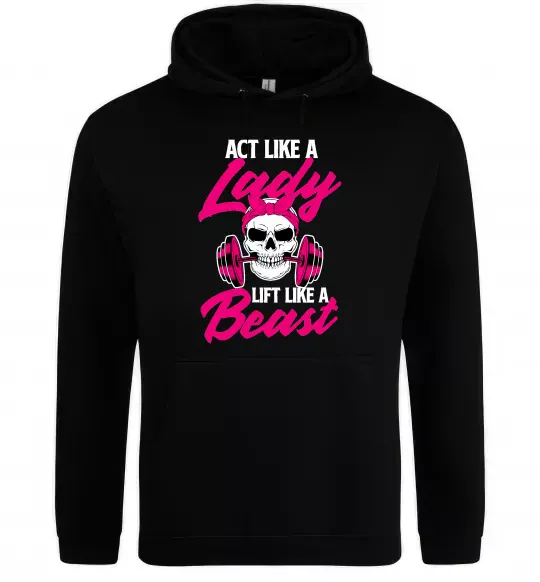 Жіноча толстовка (худі) Lady Beast Чорний фото