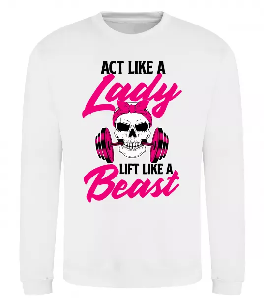 Свитшот Lady Beast Белый фото