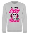 Свитшот Lady Beast Серый меланж фото