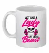 Чашка керамічна Lady Beast Білий фото