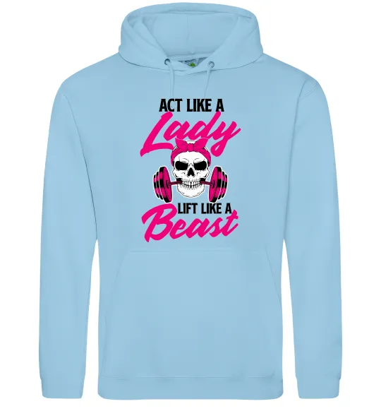 Жіноча толстовка (худі) Lady Beast Блакитний фото